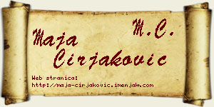 Maja Ćirjaković vizit kartica